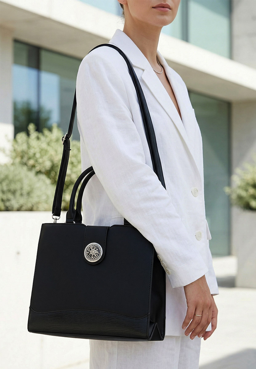 Sac à main noire Silvia Rosa 8040