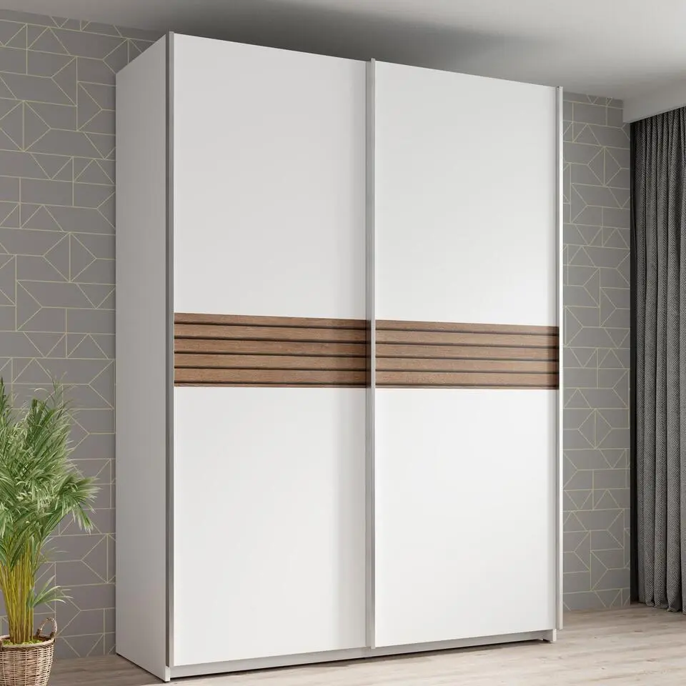 Meubella - Kledingkast Mendoza - Wit - 150 cm