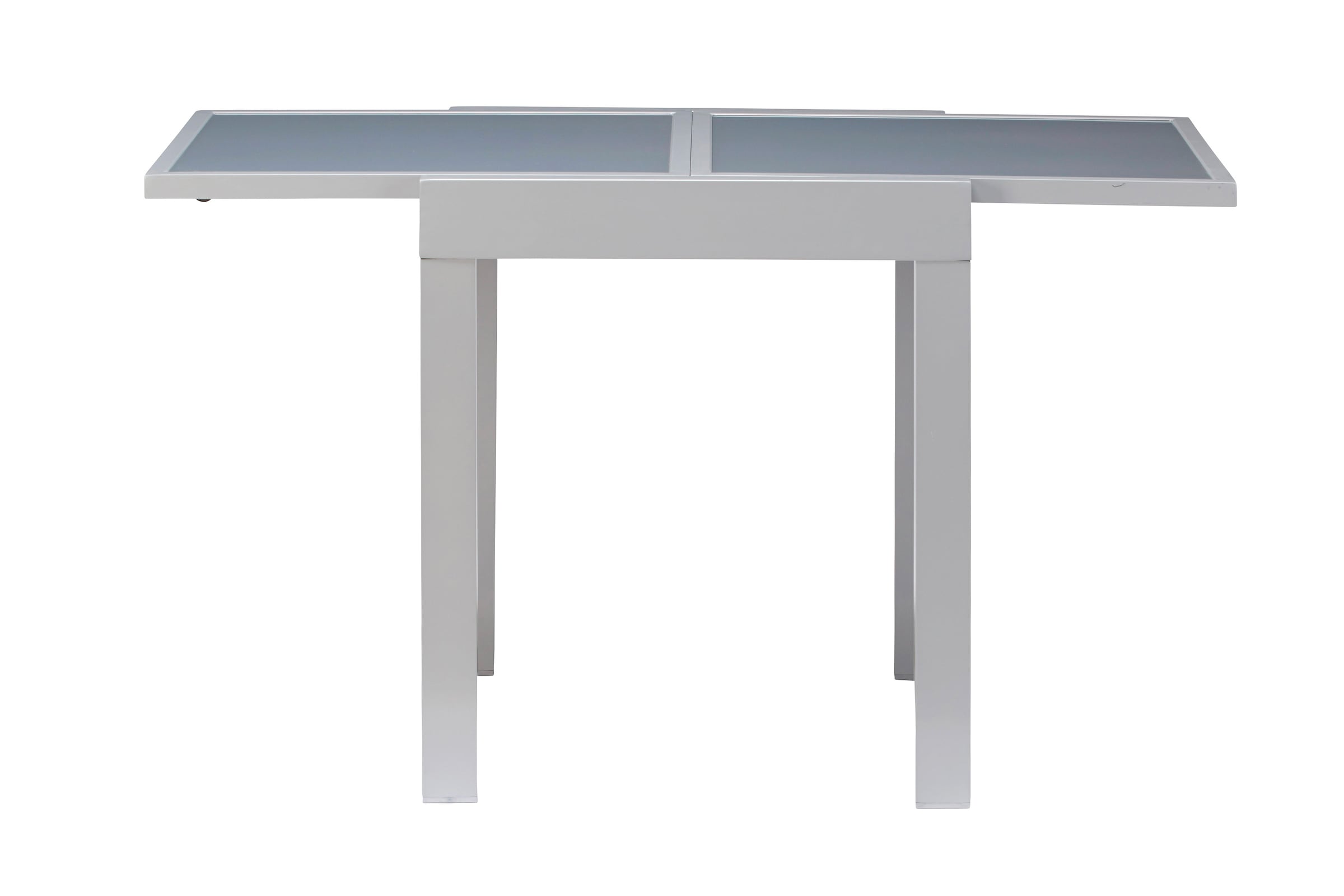 MERXX Balkonset »Lima« 2x Klappsessel, 1x Ausziehtisch 65(130)x65 cm, 3 Stk. tlg. pulverbeschichtetes Aluminium, aus 100% Polyester, für 2 Personen