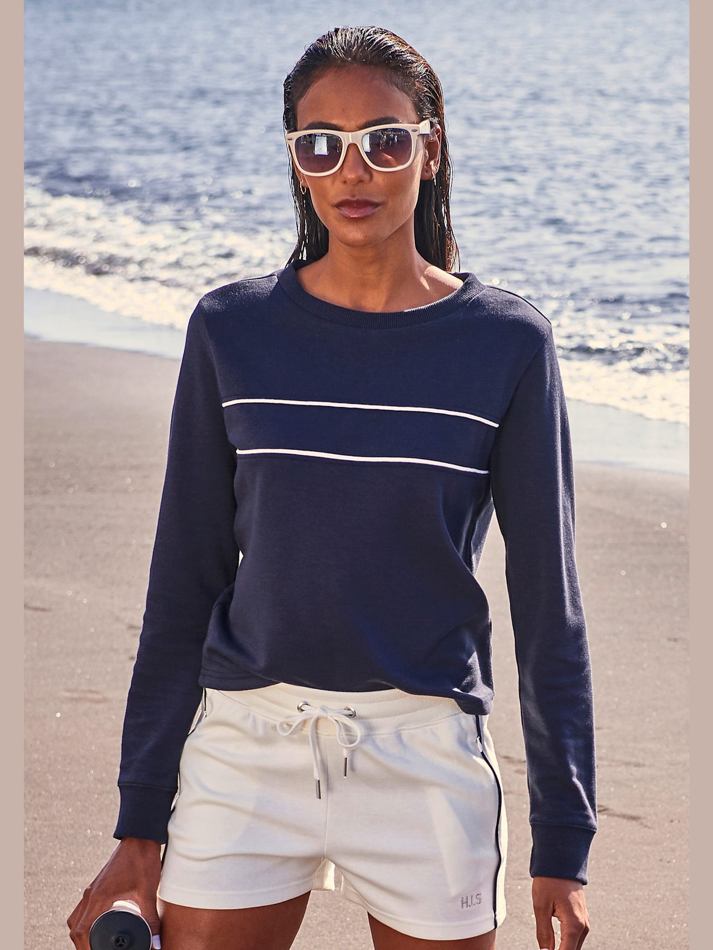 Sweatshirt sport avec passepoil
