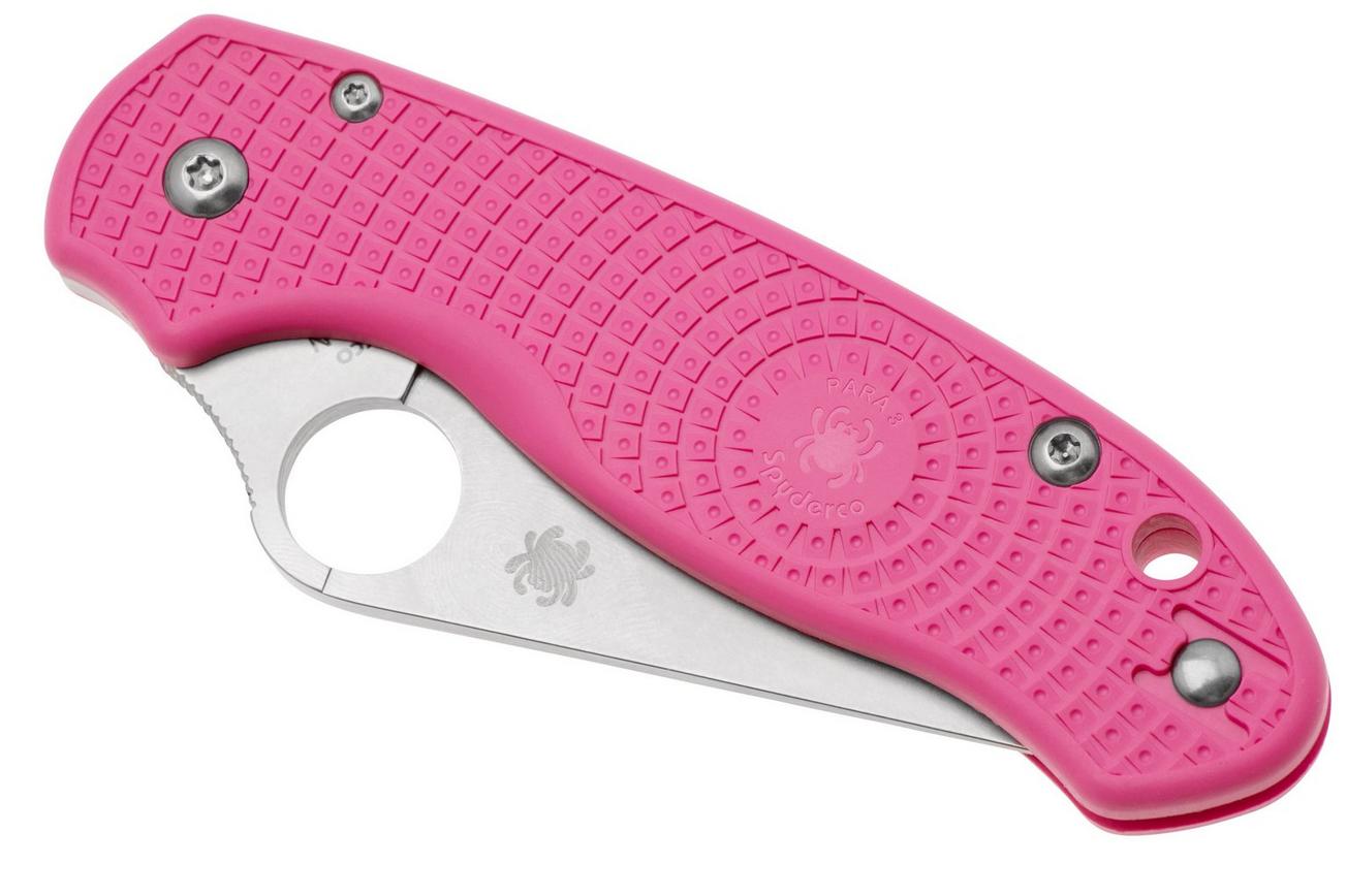 Spyderco Para 3 Lightweight Pink C223PPN FRN CTS-BD1N, Pink Heals zakmes
