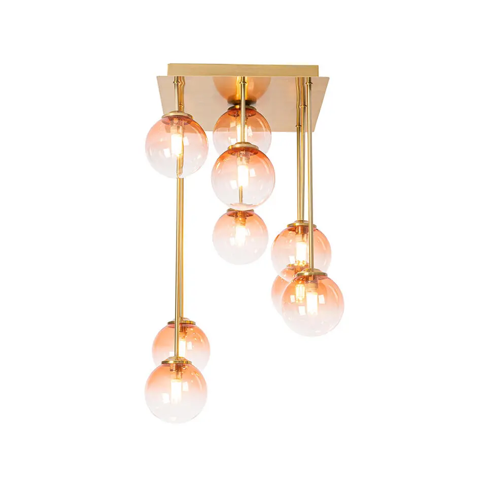 Qazqa plafondlampen athens roze g9