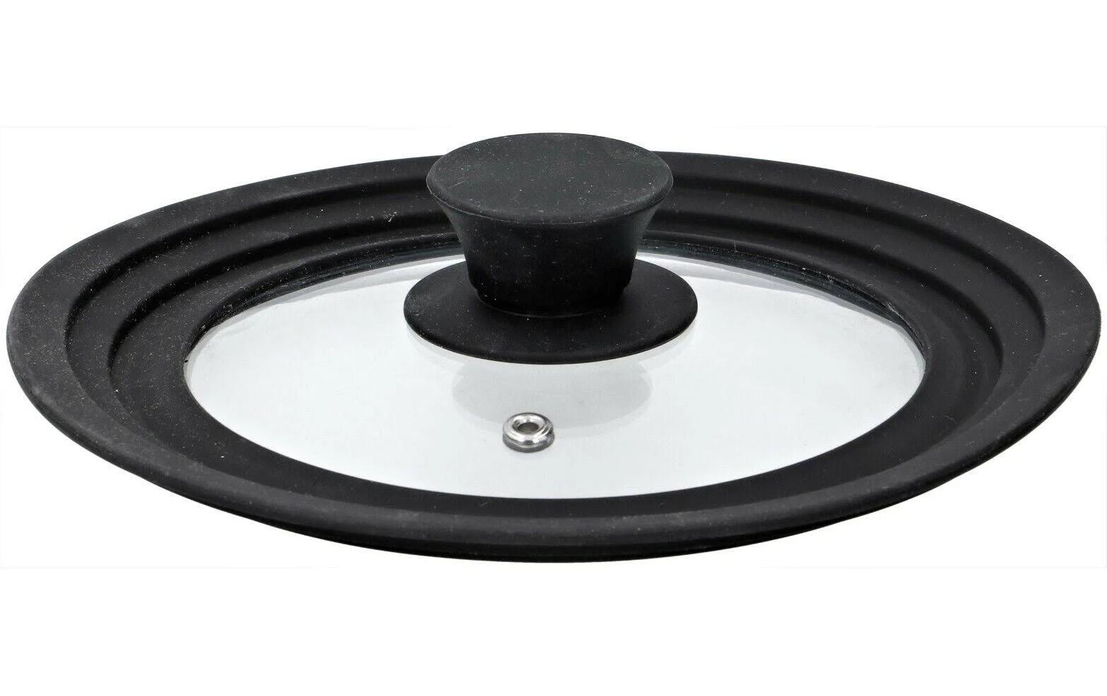 Pfannendeckel mit Silikonrand 16 cm/18 cm/20 cmUniversal-Glasdeckel mit Silikonrand für Pfannen und Töpfe