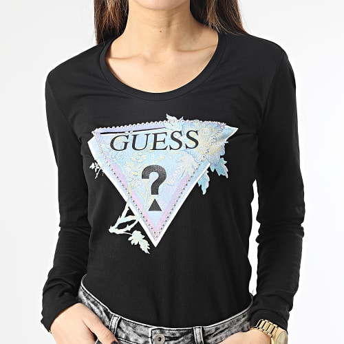 Tee Shirt Manches Longues Femme W3RI48-J1314 Noir