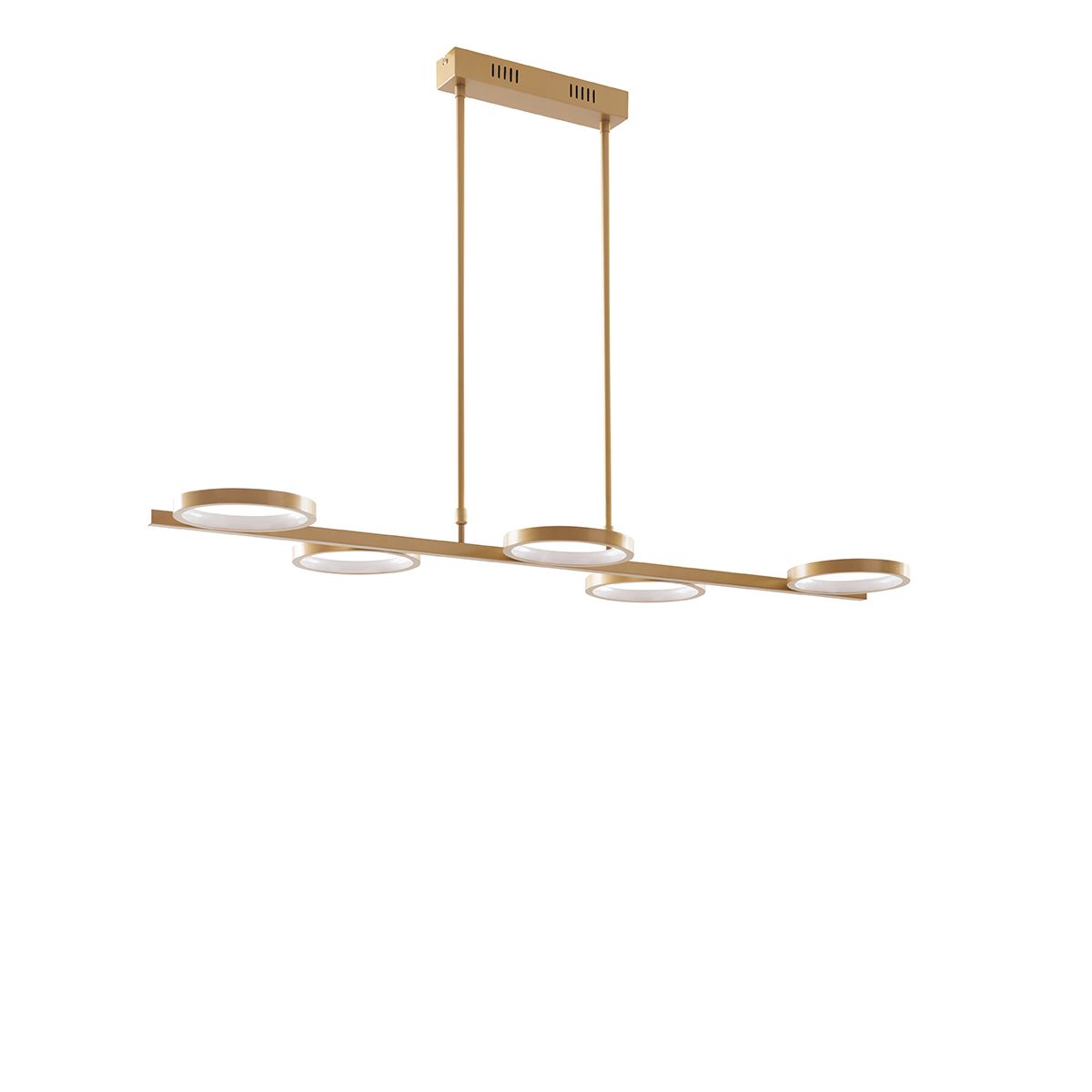 Moderne hanglamp incl. LED 3-staps dimbaar goud 5-lichts - Vivé