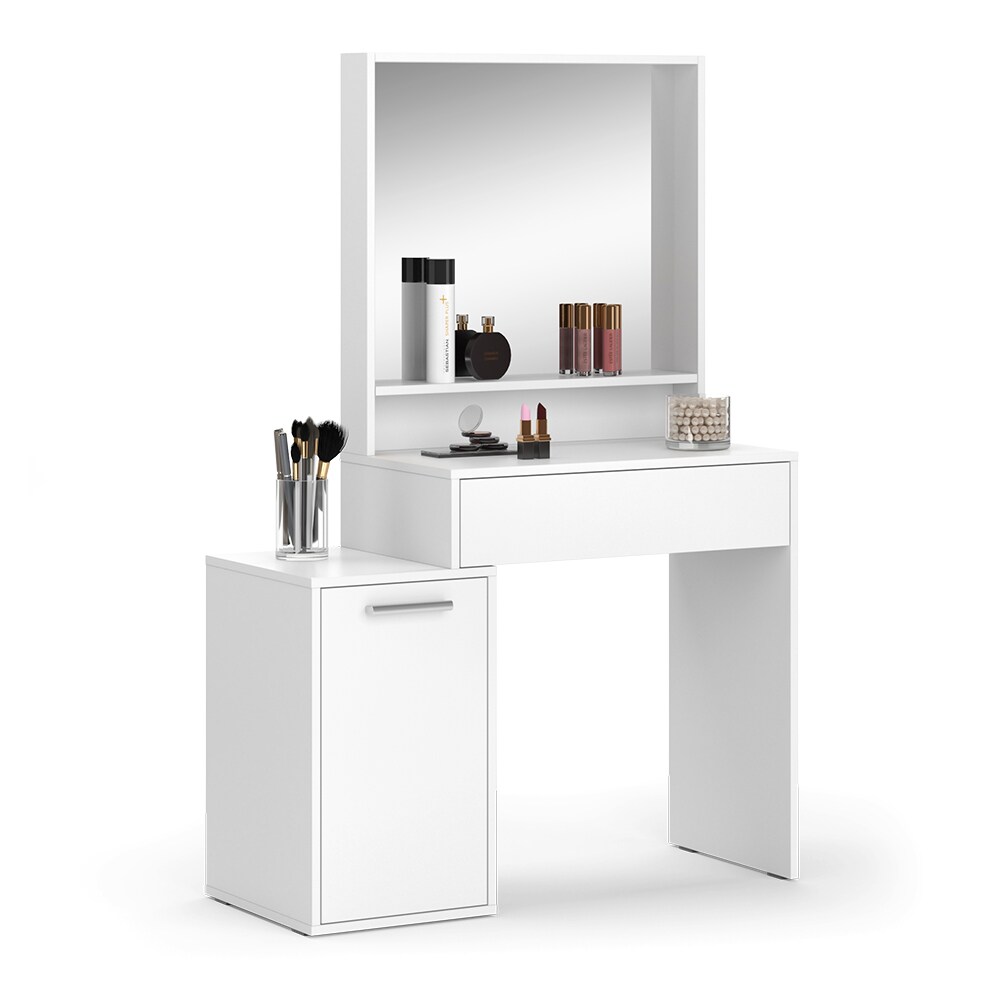 Vicco Schminktisch Altea mit Spiegel 95 x 145 cm, Weiß, kompakter Frisiertisch