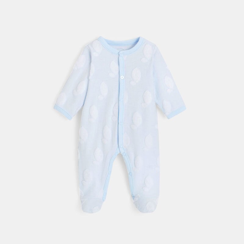Pyjama bébé en velours effet dévoré bleu Absorba Bleu