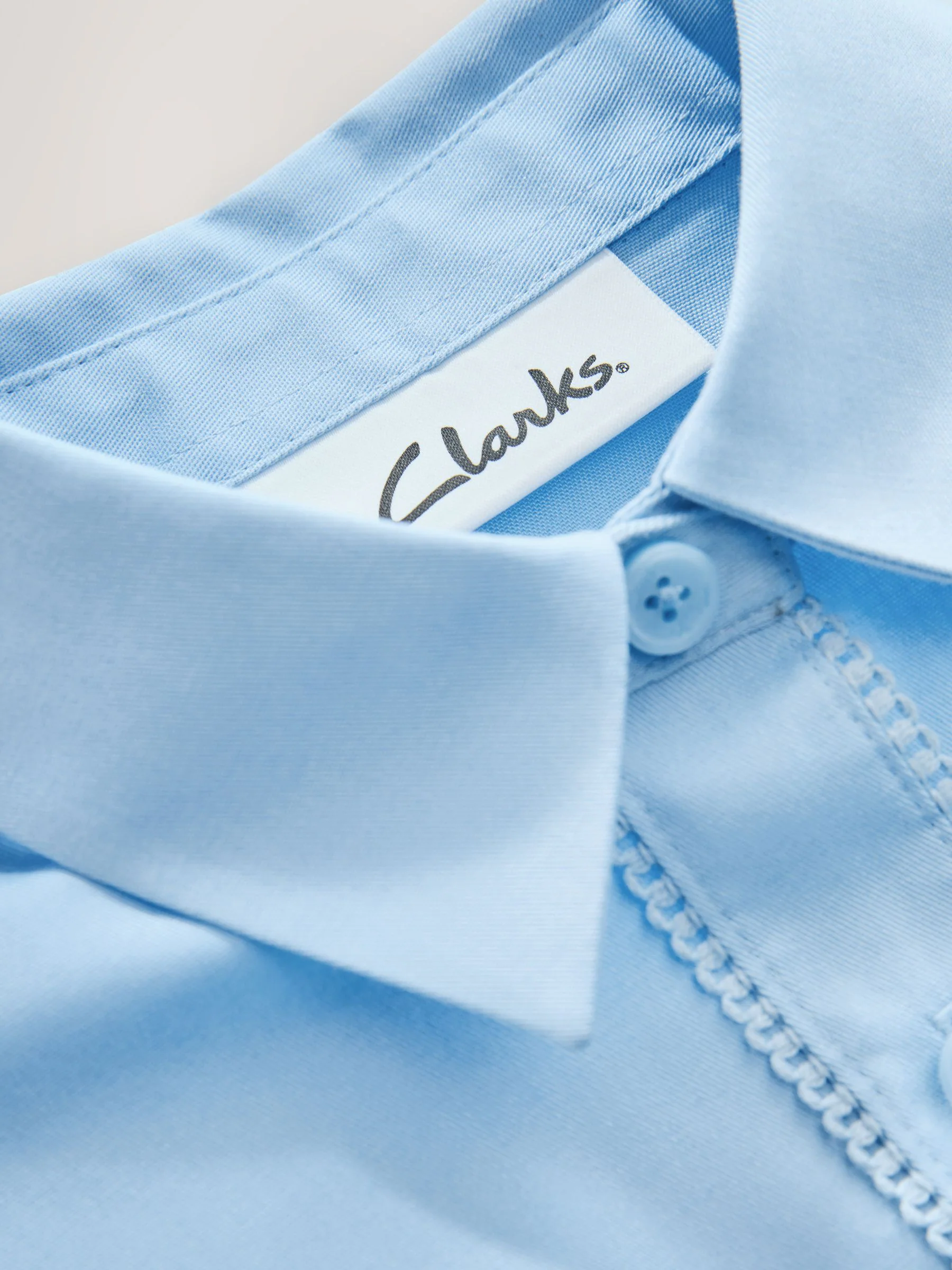 Clarks Fitted Long Sleeve School Shirt