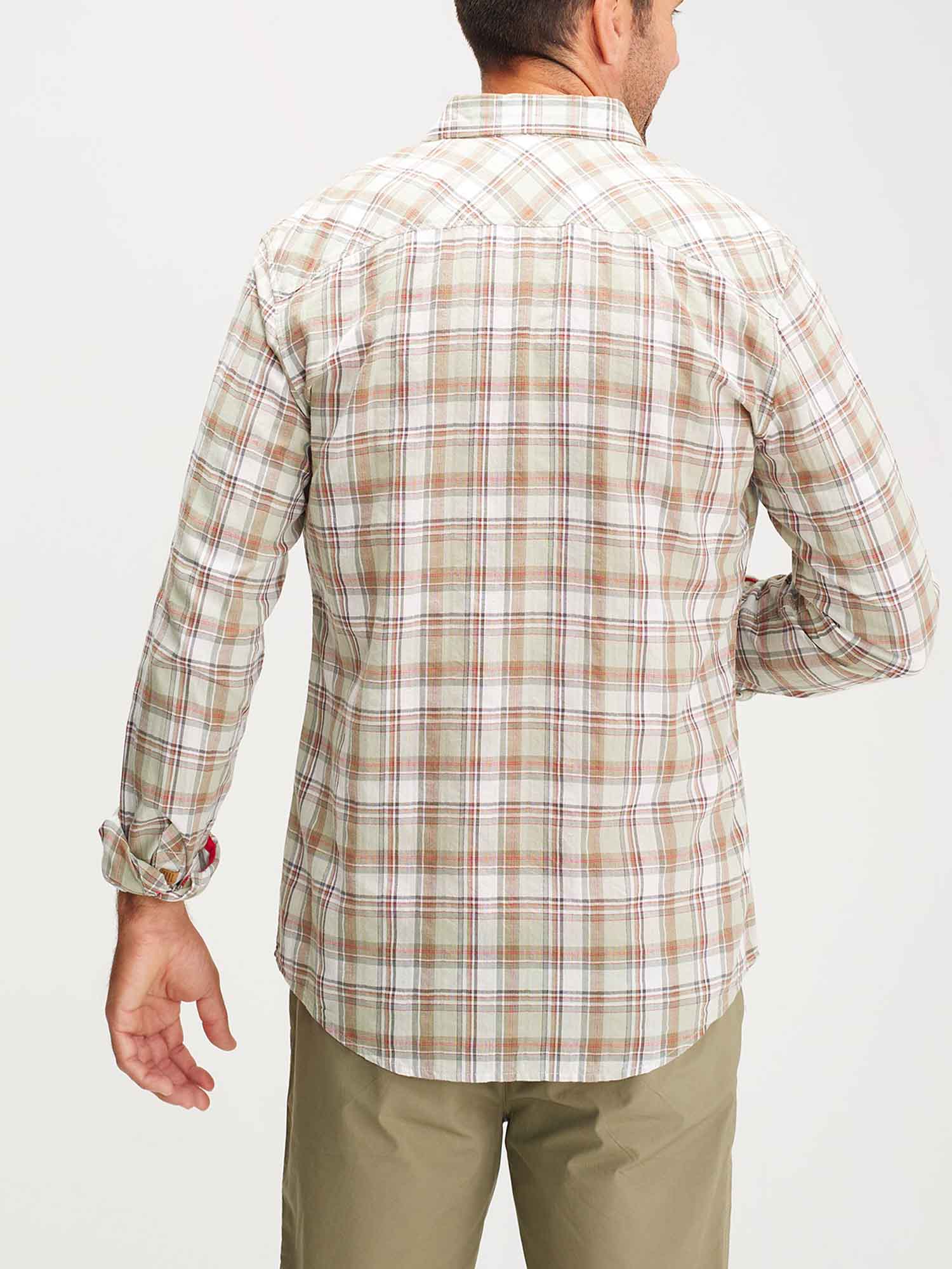Chemise Homme A Grands Carreaux Kaki