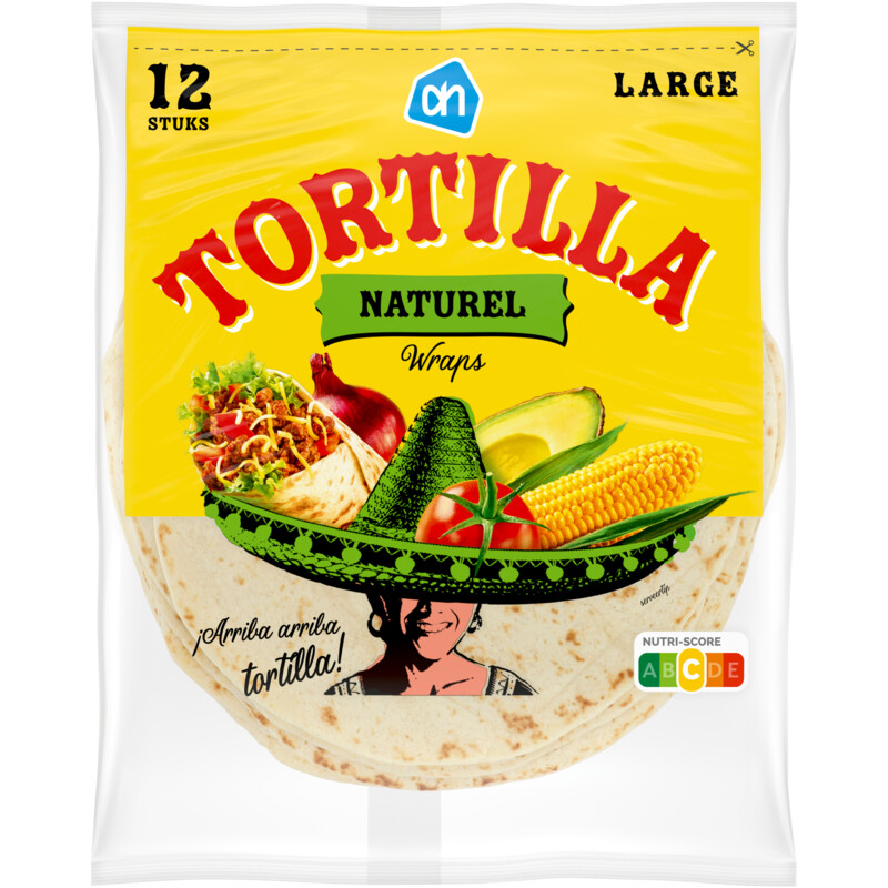 AH Tortilla naturel wraps large 12 stuks