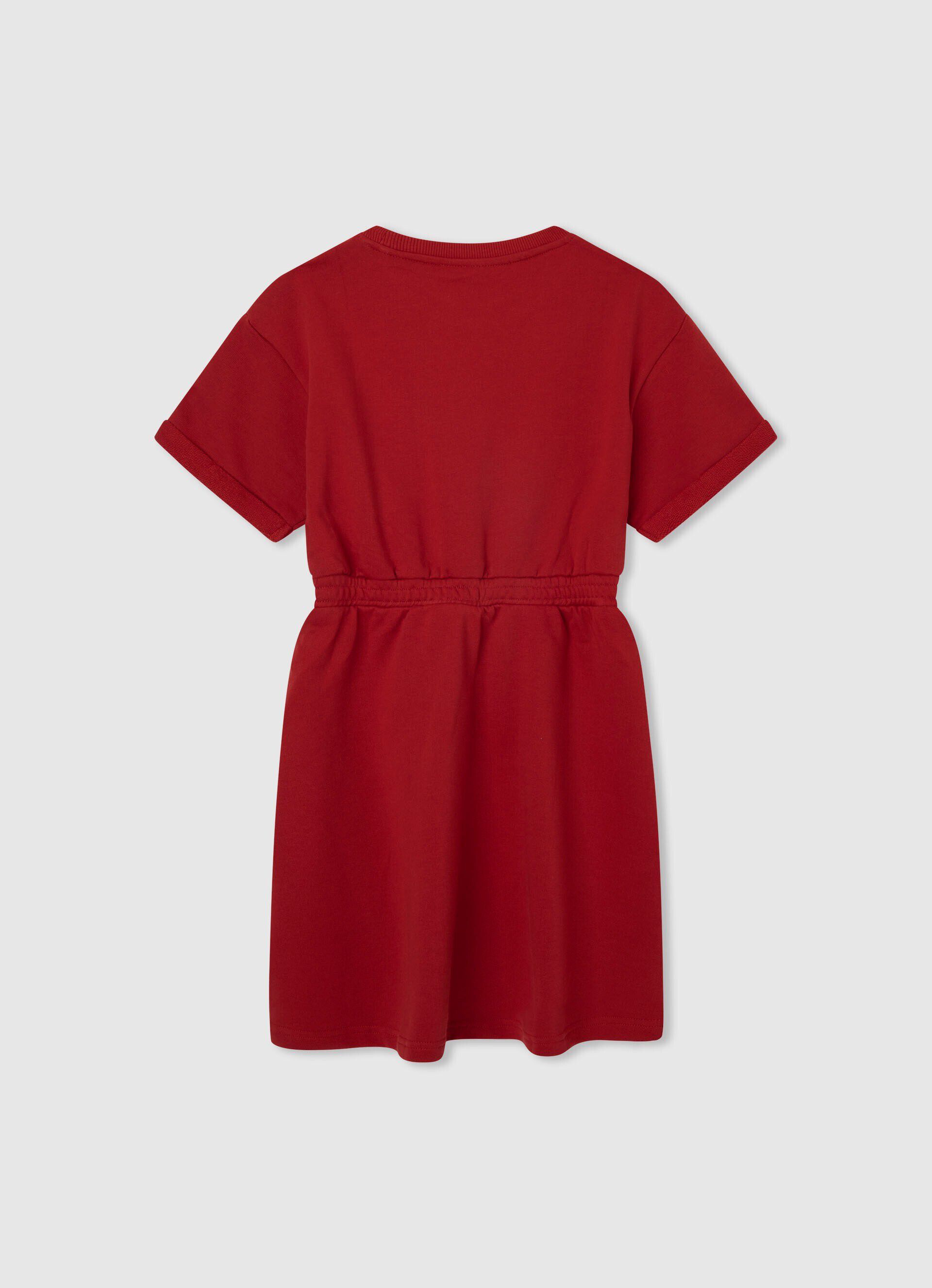 VESTIDO MINI DE GOLA REDONDA - vermelho estúdio