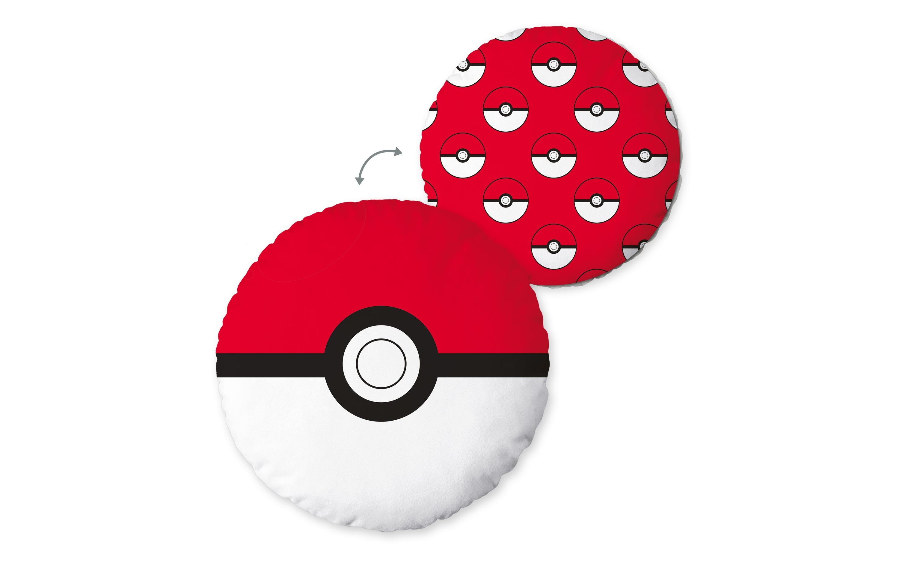 Kissen Pokémon Pokeball 30 x 30 cm, Rot/WeissFormkissen