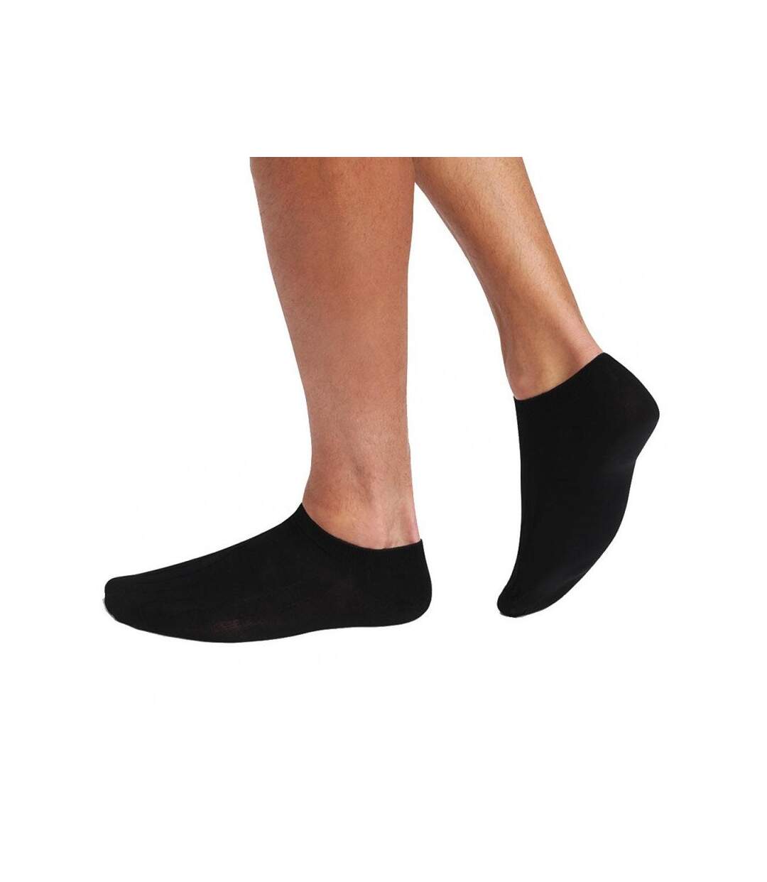 DIM Lot de 2 paires de Socquettes Homme Coton bio GREEN Noir