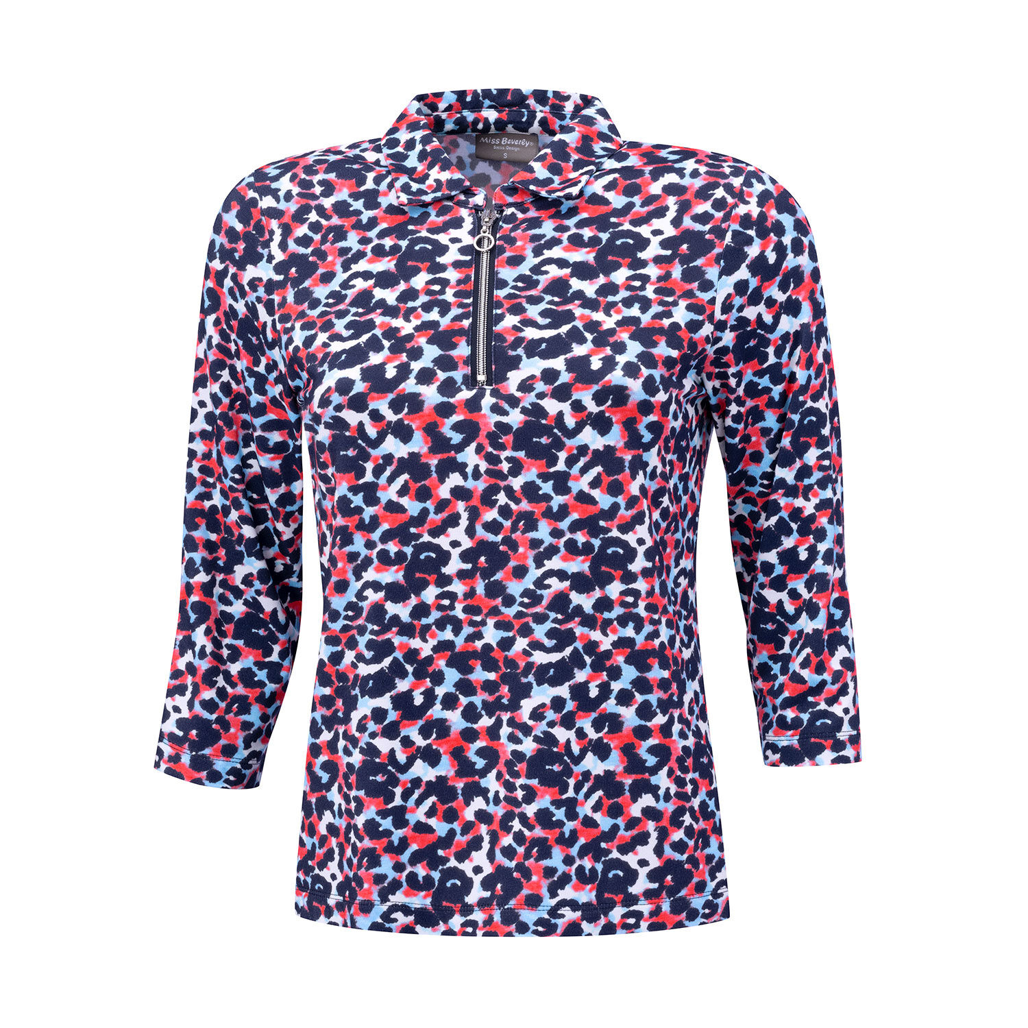 Damen Poloshirt mit Allover-Print