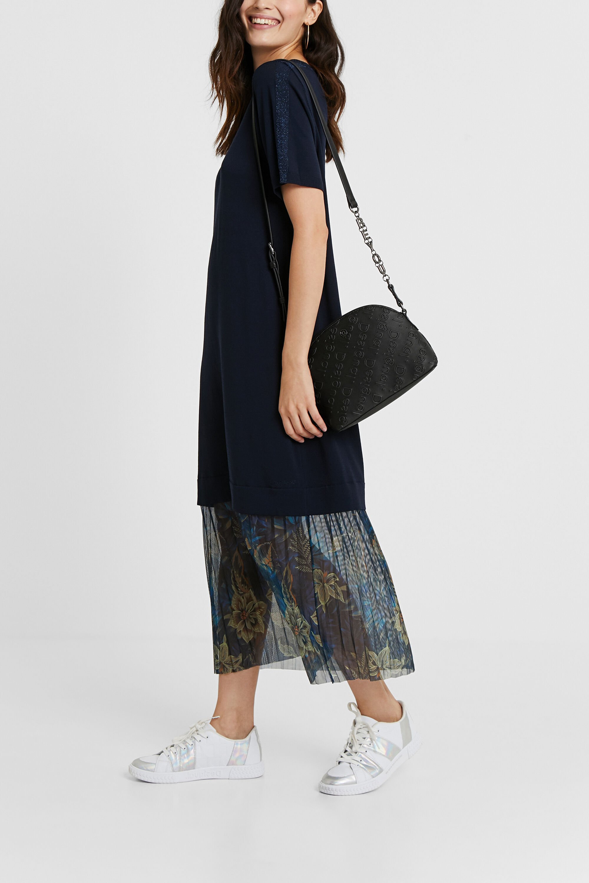 Robe maille fleurs