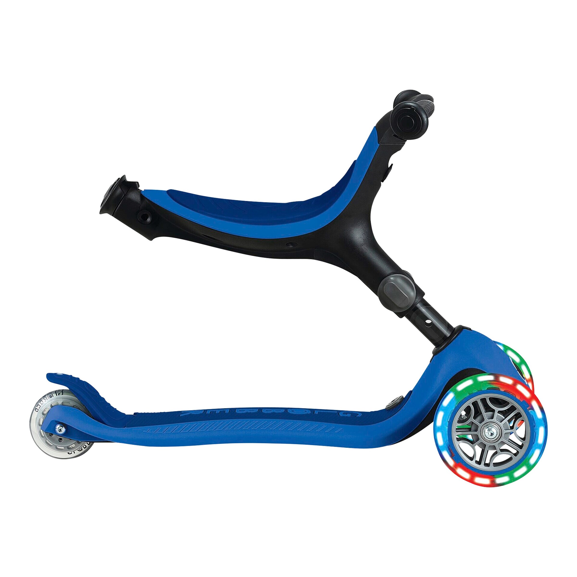 Globber Scooter 3in1 Go-Up active mit Leuchtrollen blau