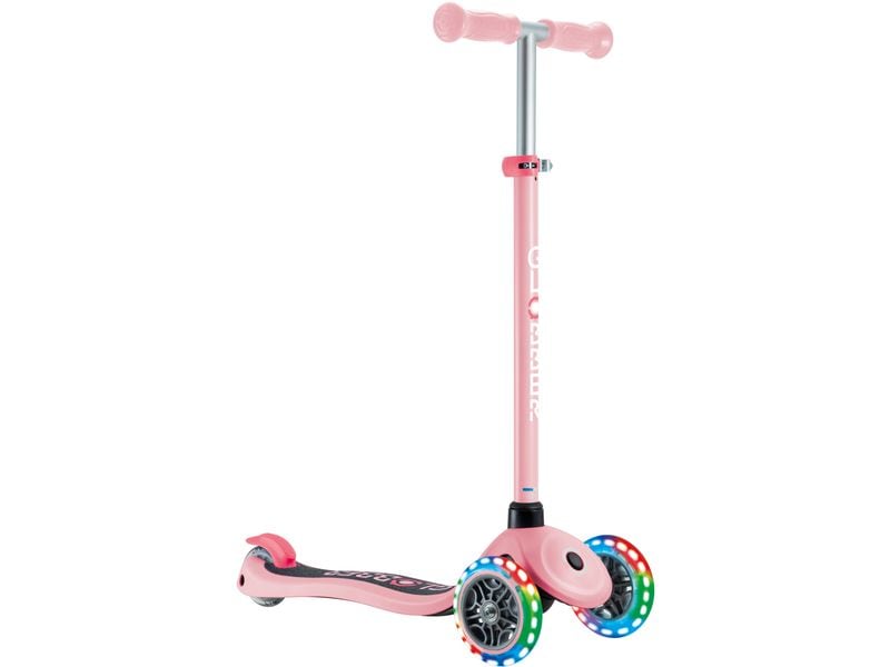 GLOBBER Scooter Primo Lights Hellrosa 3-Rad-Roller mit Beleuchtung für Kinder