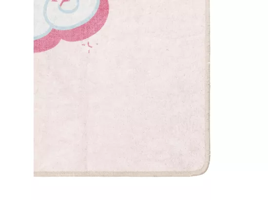 Tapis enfants rose 160x230 cm licorne antidérapant lavable