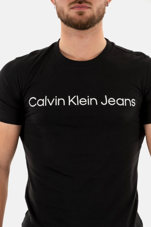 Tee shirt calvin klein jeans core institutional beh black