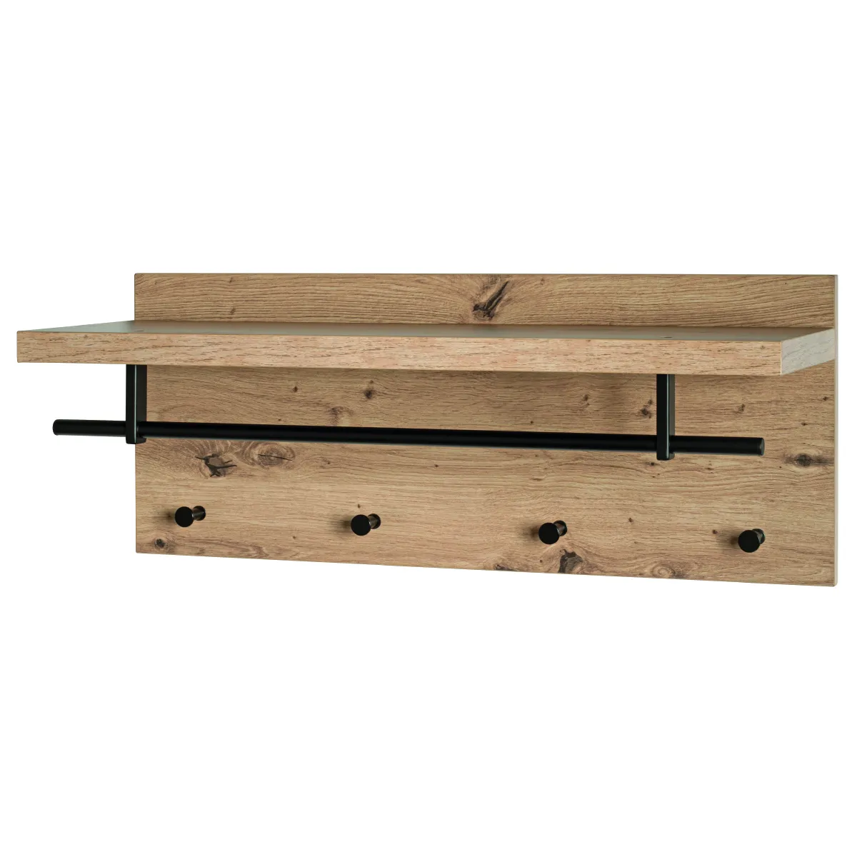 Pegane Garderobe Murale Chêne-Noir