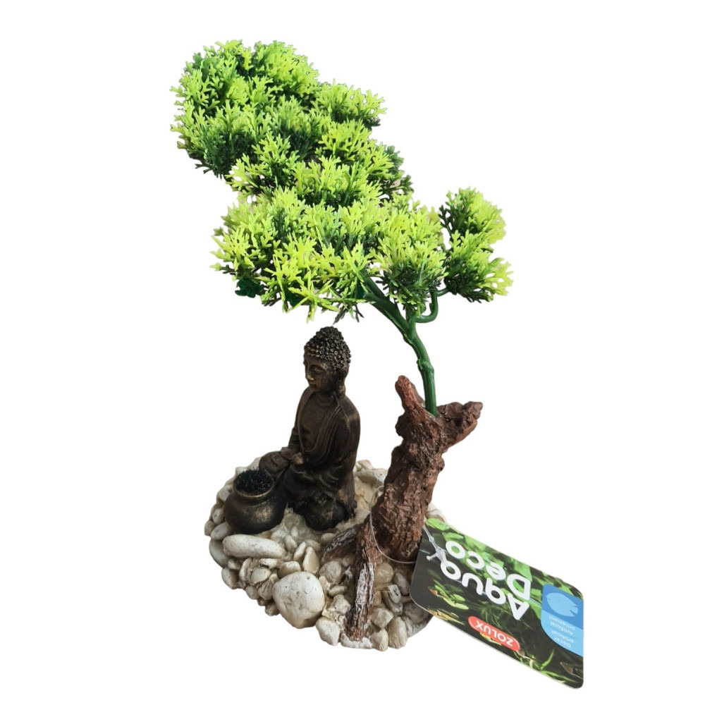 Diffuseur bouddha bonzaï 14,5 x 12 x 20 cm, décoration aquarium