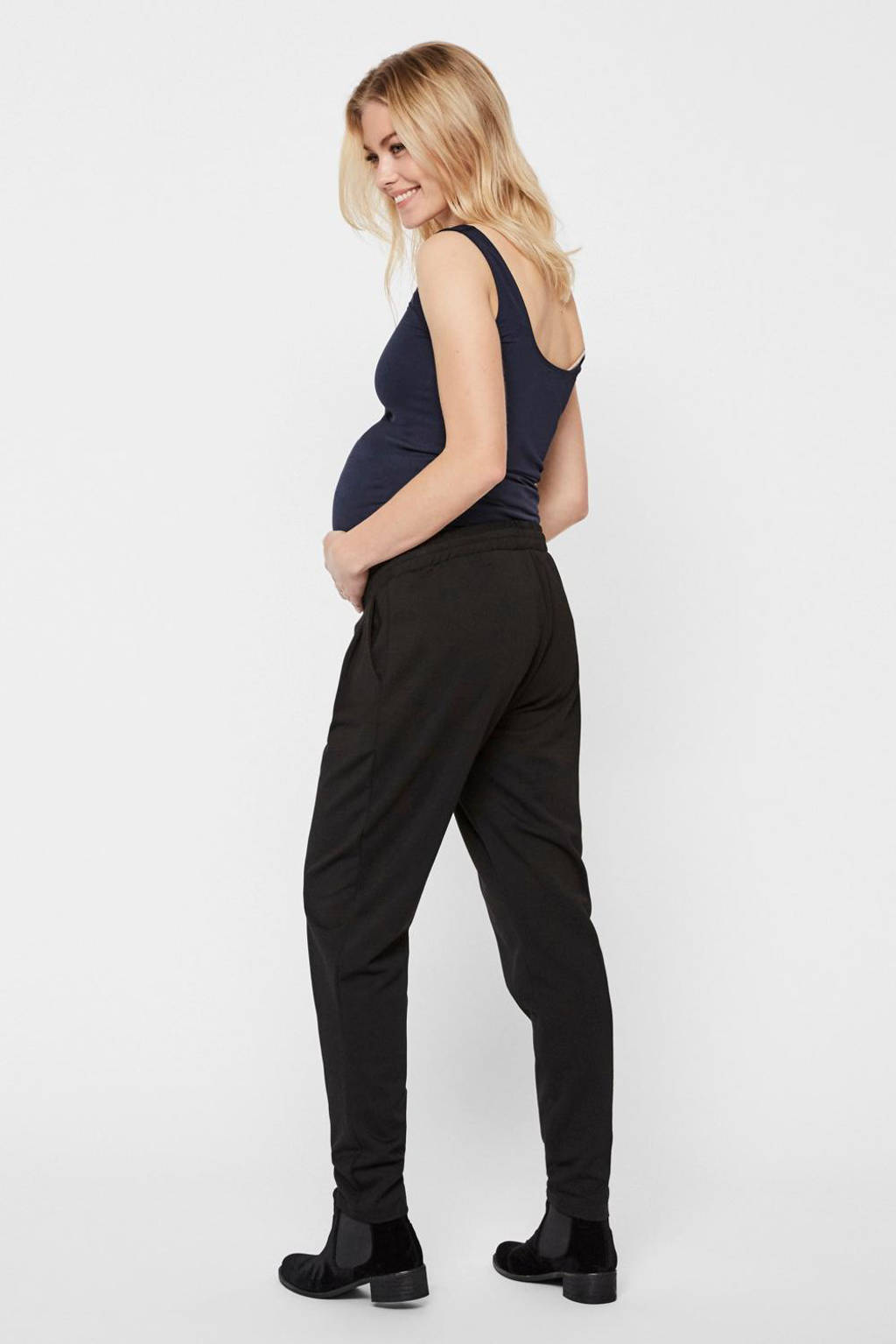 MAMALICIOUS high waist broek MLLIF zwart