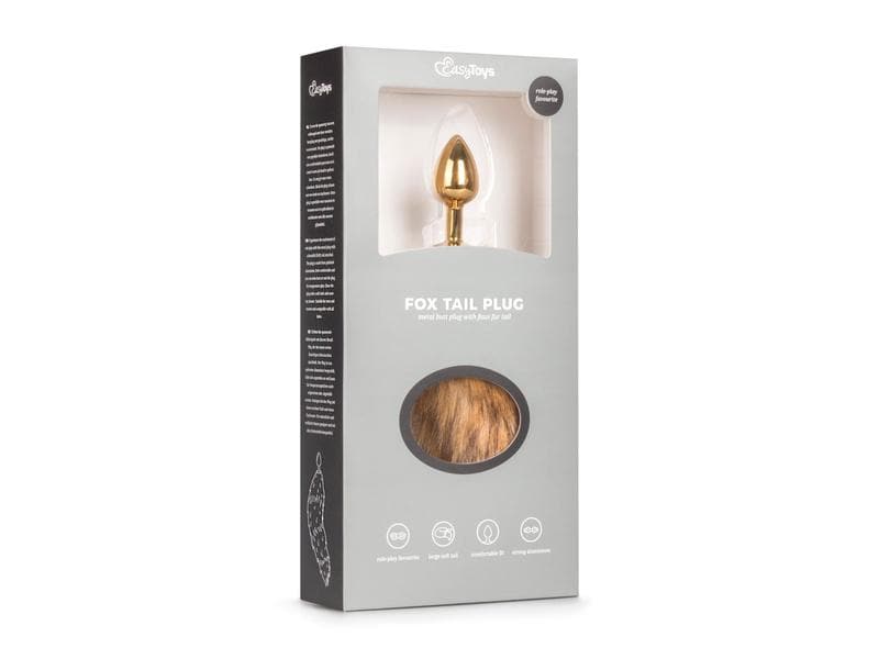 Easytoys Fetish Collection Fuchsschwanz Plug Gold Buttplug ohne Vibration