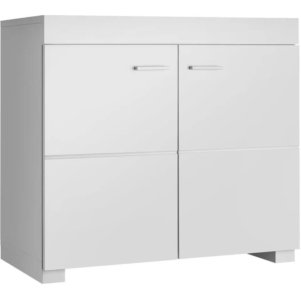 tectake Wastafelonderkast Idris, 2 vakken, draagkracht 35 kg, Wit