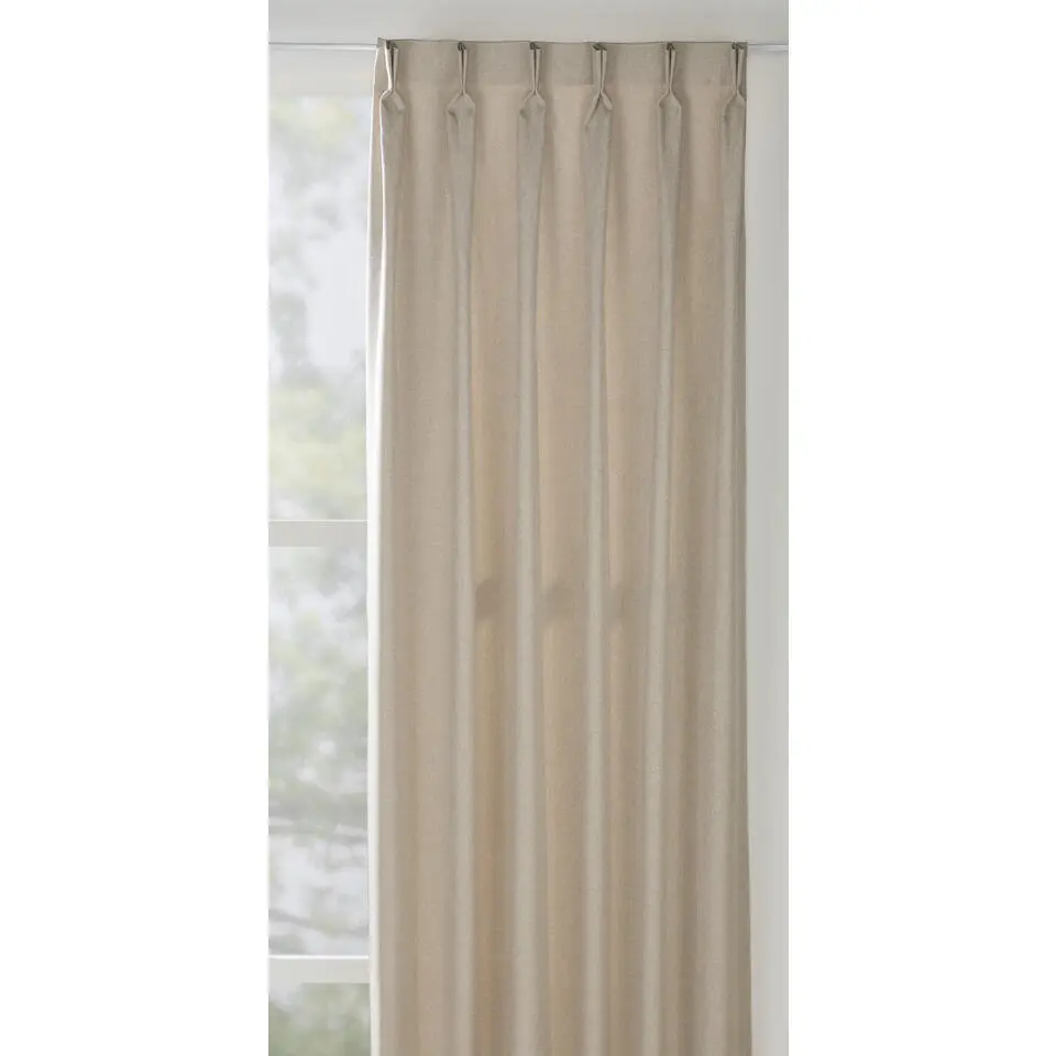 Gordijnstof Loom lichtdoorlatend - beige