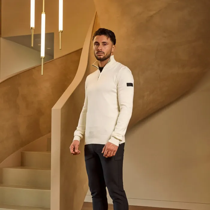 Malelions Knitted 1/4 Zip Sweater Heren