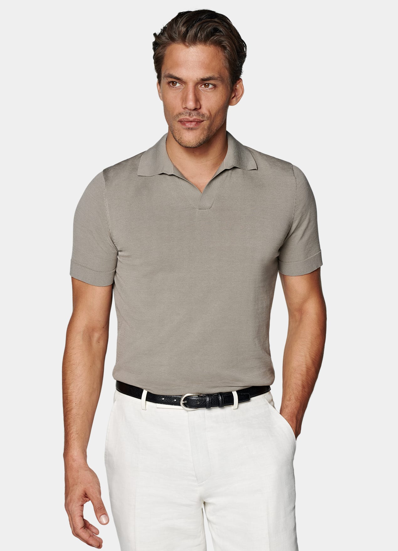 Polo sans boutons vert