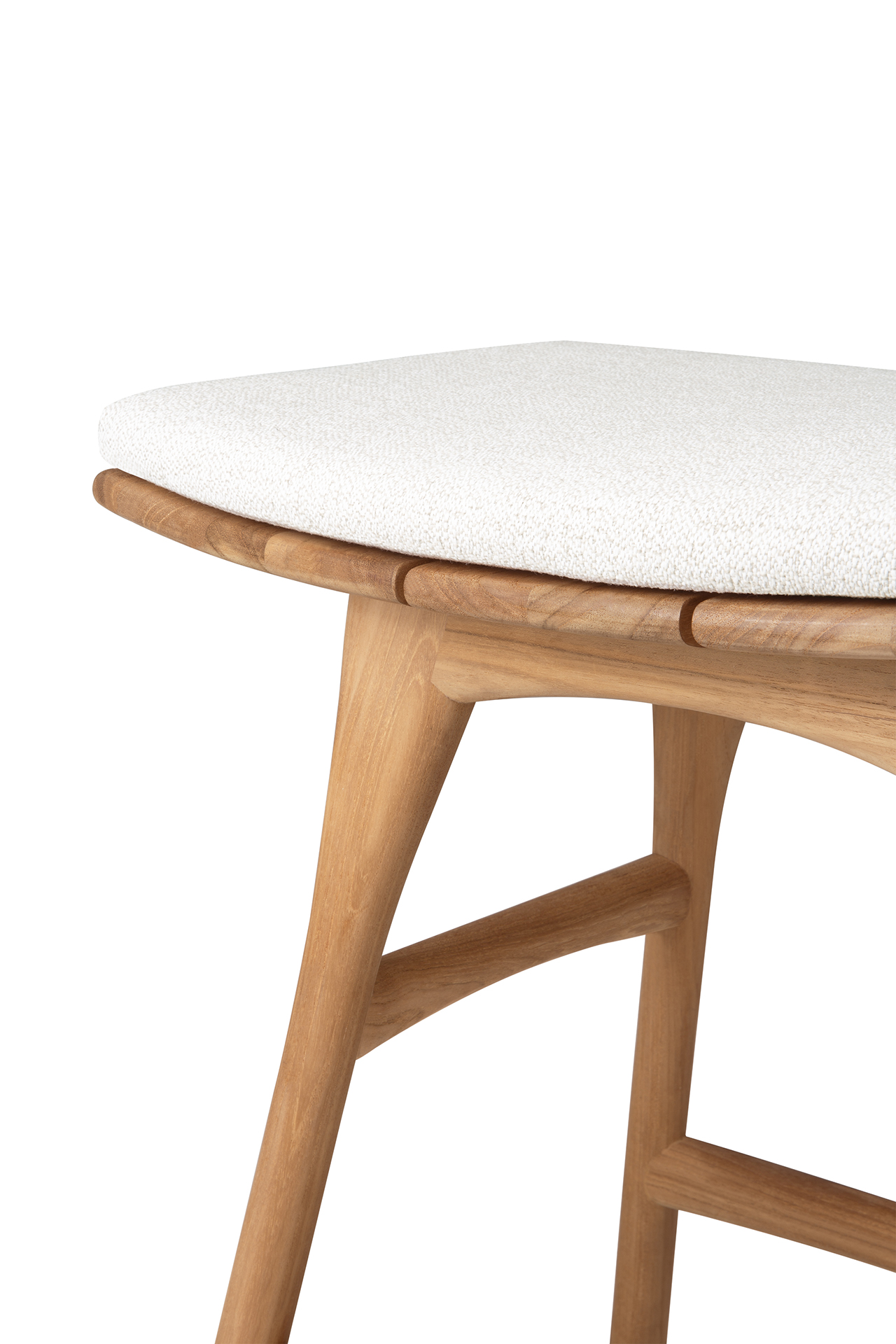 Teak Osso tuinkruk 45 - met off white kussen