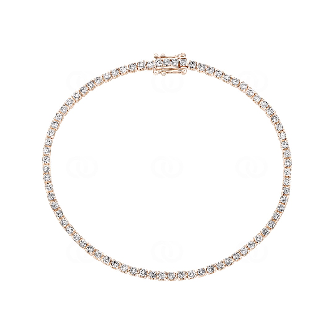 2.00 Karat Diamanten Tennisarmband 750/18 K Roségold