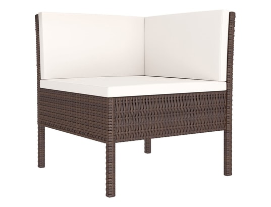 LES TENDANCES - Salon extérieur Salon de jardin-brun foncé-4 places-57x69x69-340174