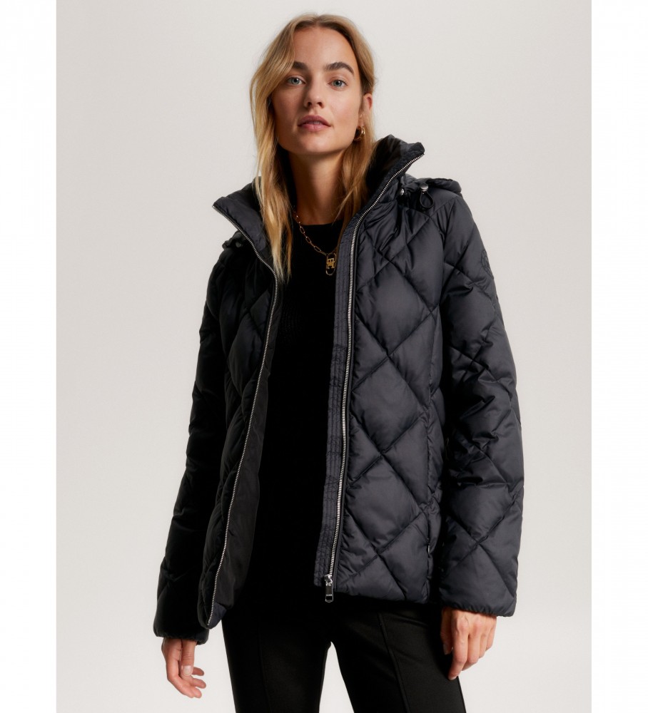 Jaqueta Tommy Hilfiger Elevated Matelassada, Preta