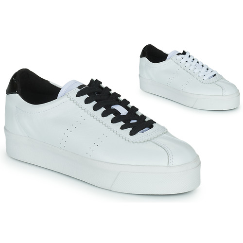 Superga - WHITE BLACK - Blanc