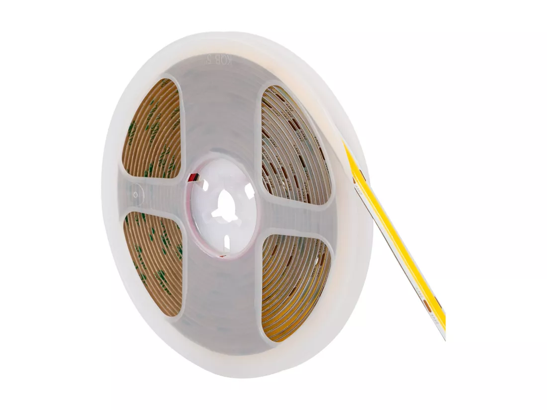 Bobine Ruban LED COB 24V DC 312 LED/m 20m IP20 Largeur 8mm Coupe tous les 10cm 5000K Blanc froid
