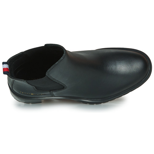 Tommy Hilfiger - ESSENTIAL MIDHEEL LEATHER BOOTIE - Noir