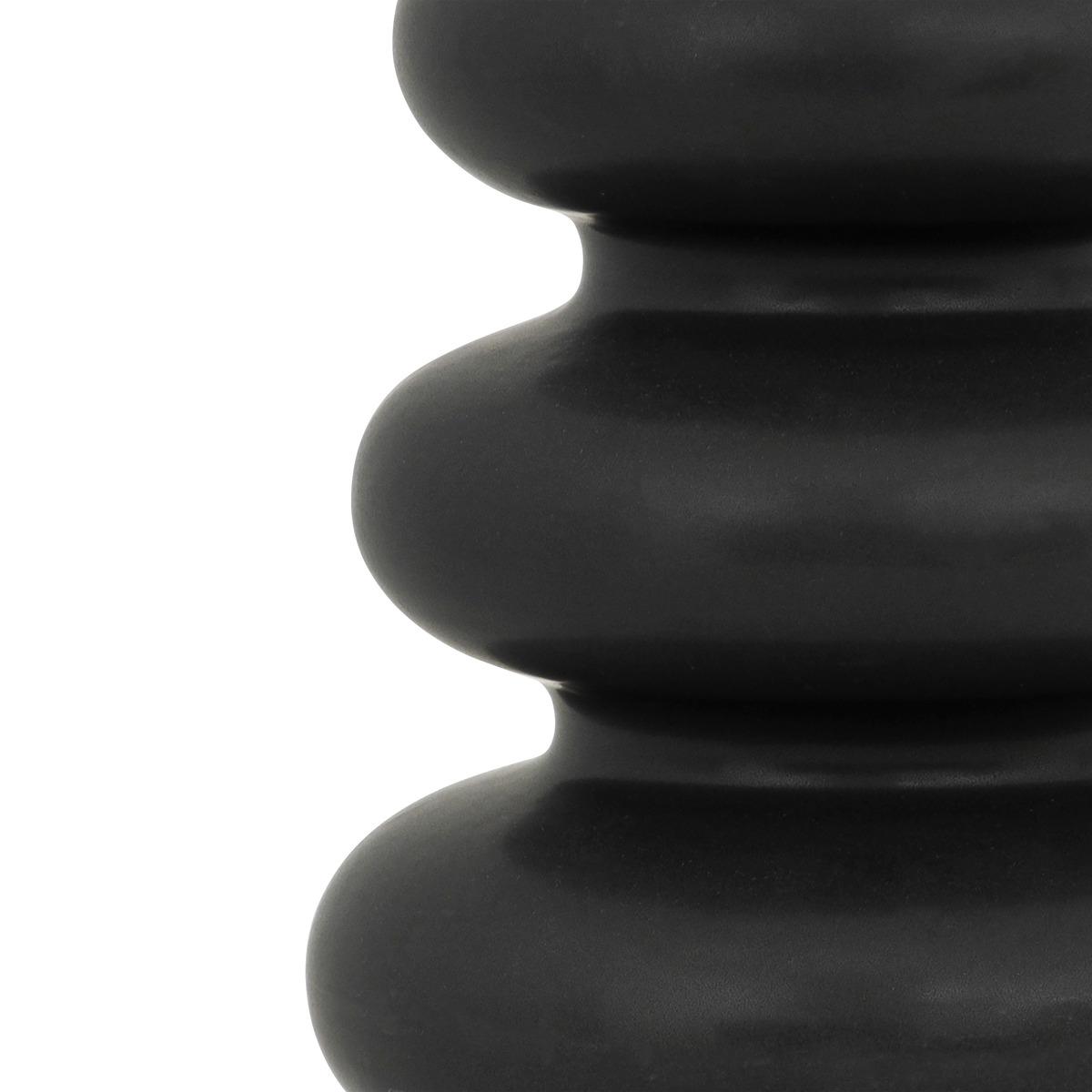 VASE CLOTHILDE CERAMIQUE NOIR H.25CM