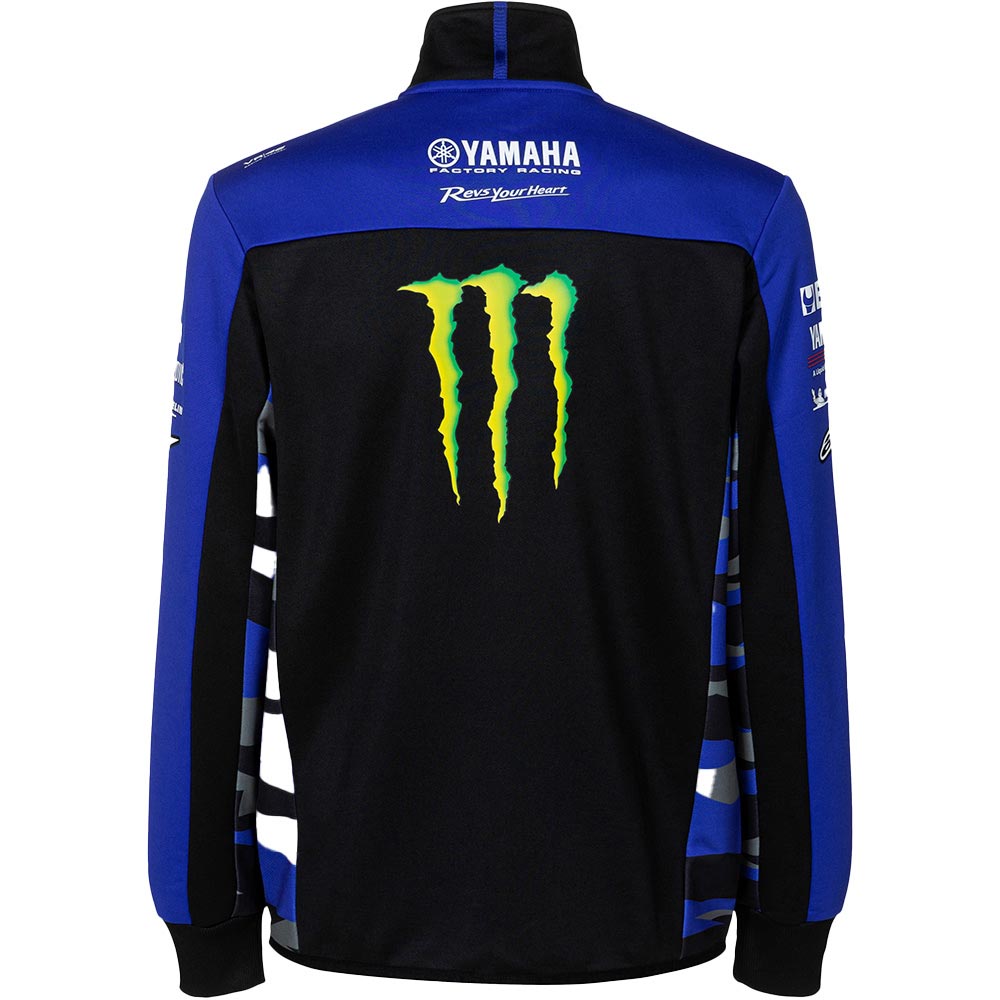 yamaha - Sweat zippé Monster Energy Noir / Bleu