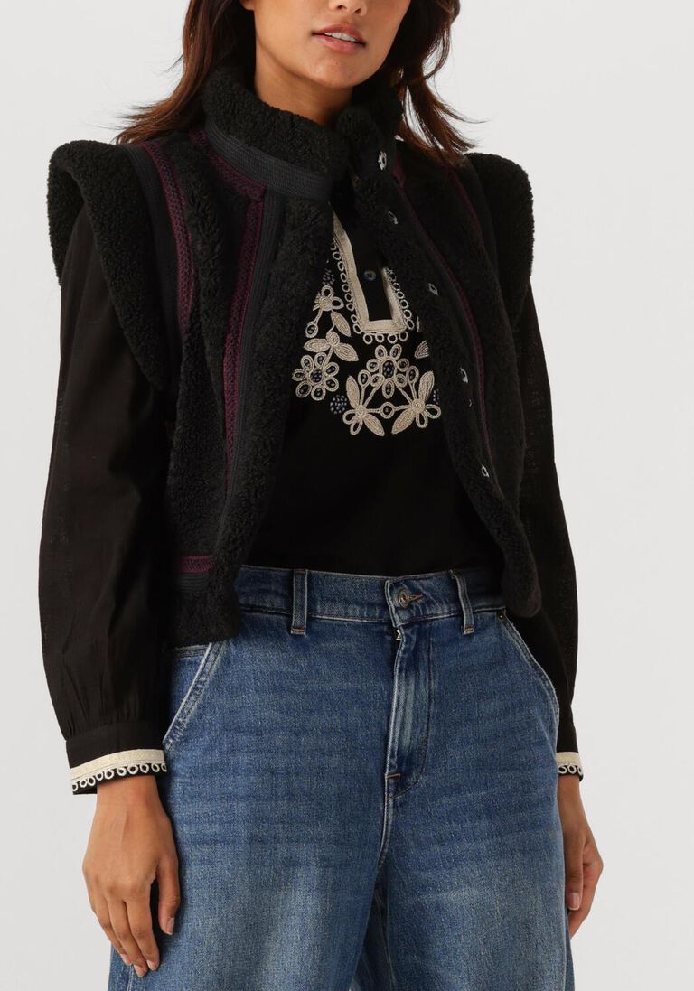 zwarte antik batik gilet sally gilet