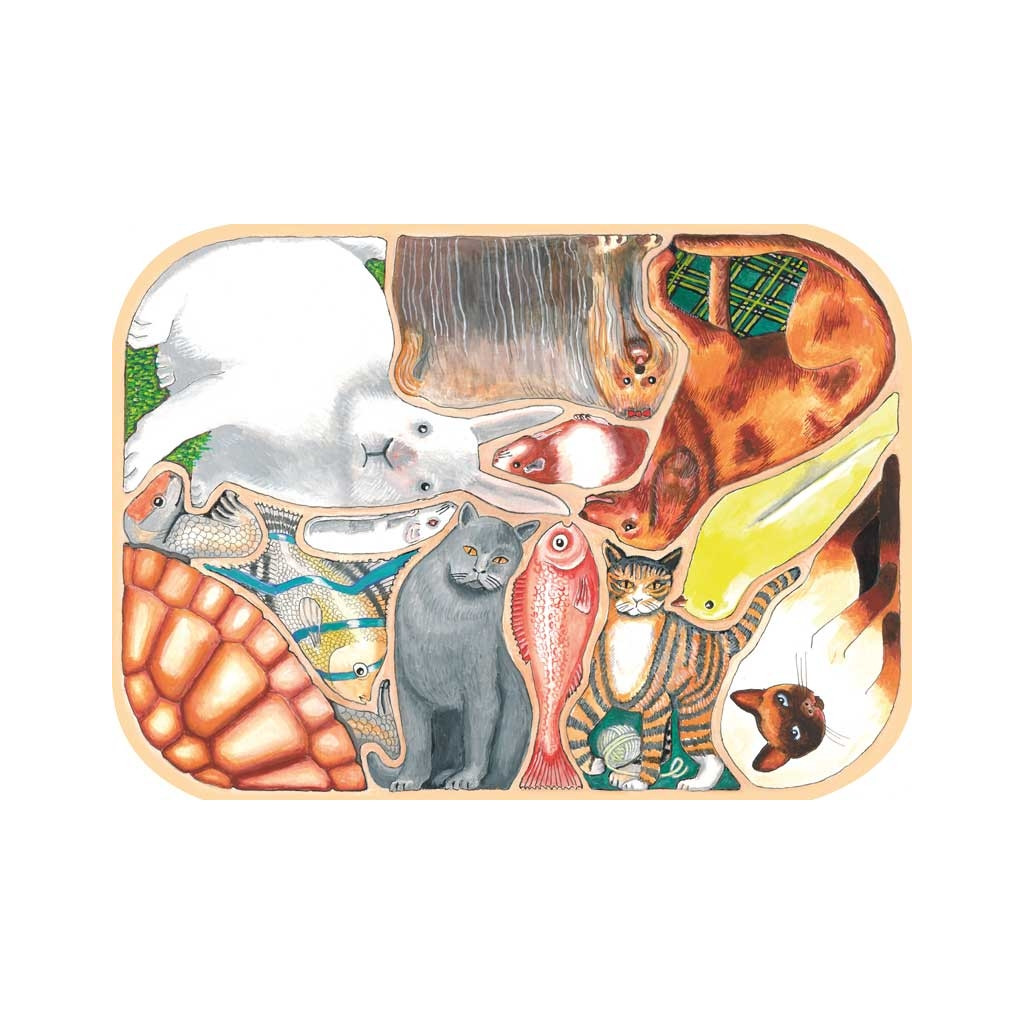 Puzzle - Animaux Familiers en Folie - 12 Pièces