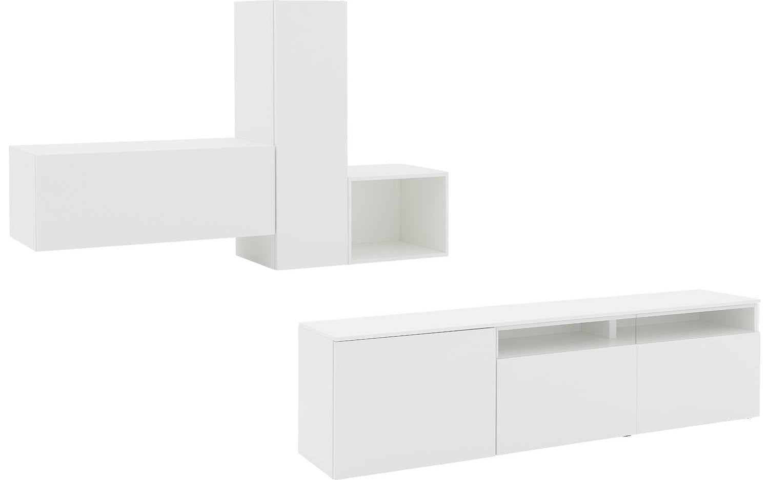 Goossens Wandmeubel Monza Ecowood in mdf