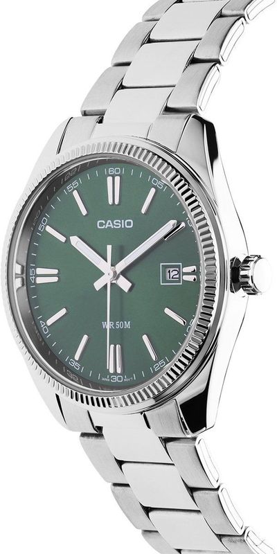 Casio - MTP-1302PD-3AVEF - Heren Horloge - Groen - Staal - Quartz
