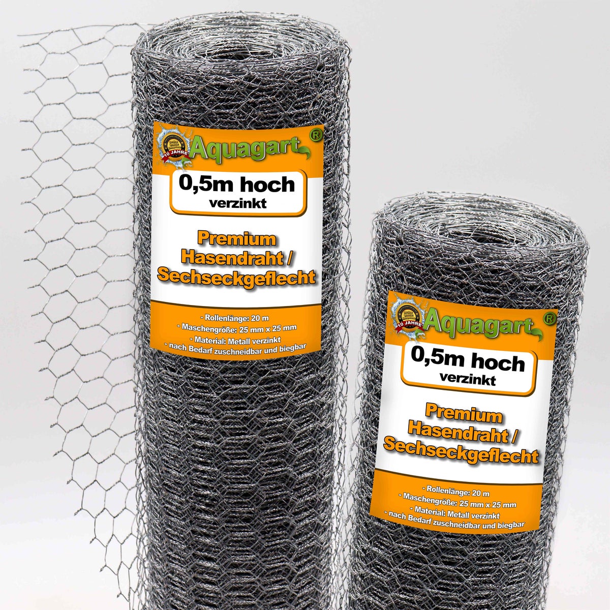40m hexagonaal gaas, konijnengaas, 50cm, 25mm x 25mm