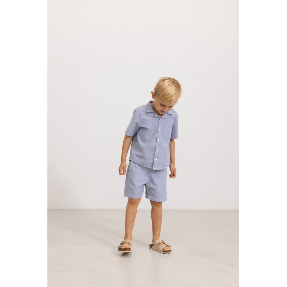 Køb MarMar Fine Cotton Navy Stripe Pal Shorts