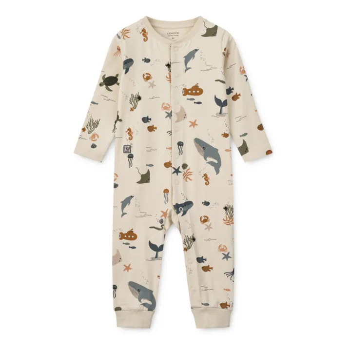 Liewood Pyjama Birk Molleton | Bleu gris