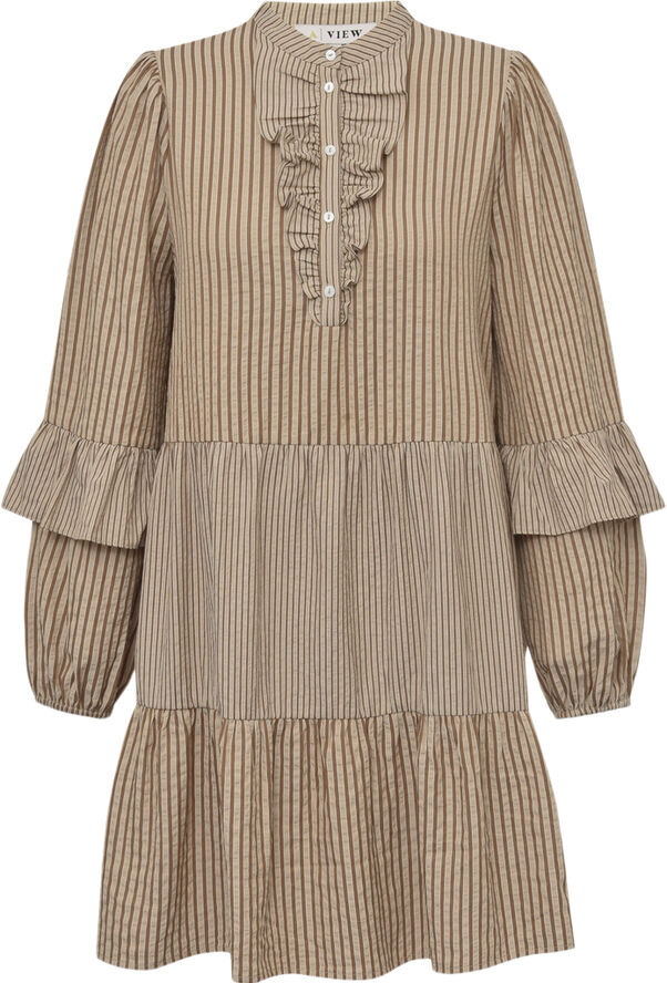 A-VIEW Karin dress Brown/white