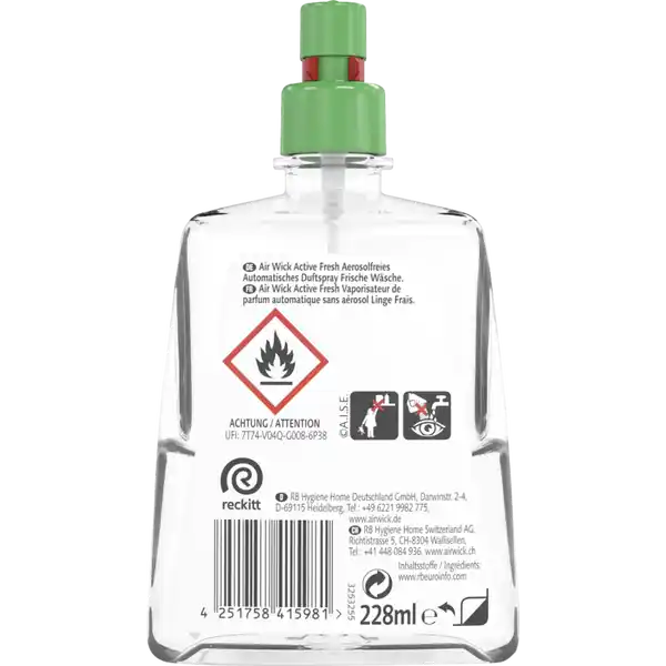 24 / 7 Active Fresh Aerosolfreies Automatisches Duftspray Nachfüller Frische Wäsche