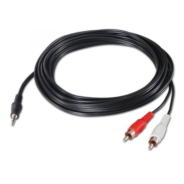 Nanocable 10.24.0310 10m 3.5mm 2 X Rca Preto Cabo de Áudio